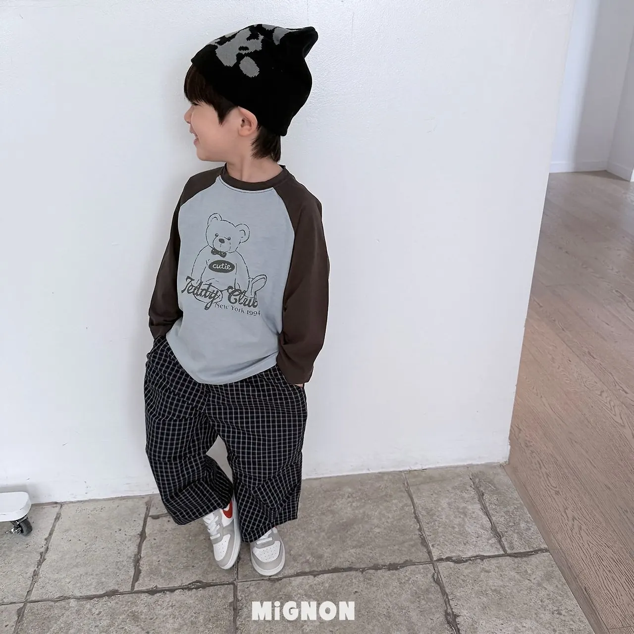 테디배색티셔츠 착장