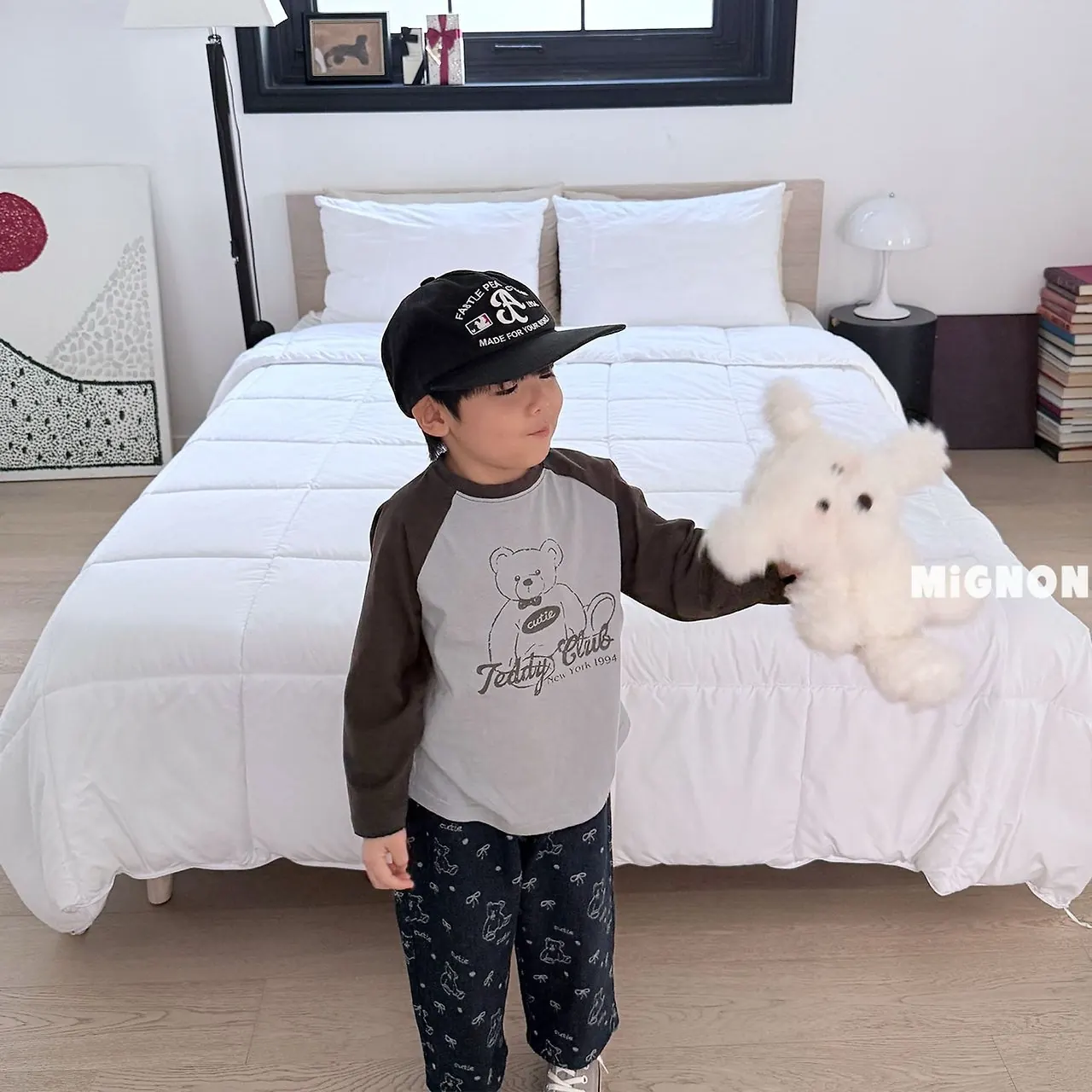 테디배색티셔츠 착장